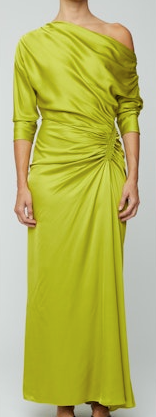 alc piper satin dress A.L.C. Piper Draped Satin Maxi Dress