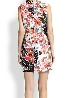 Red Valentino silk abstract floral dress