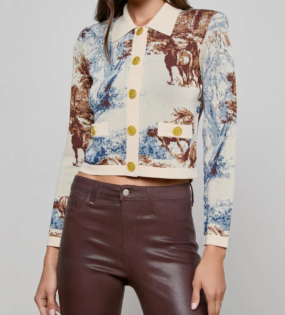 L’AGENCE Osiris Jacquard Cardigan