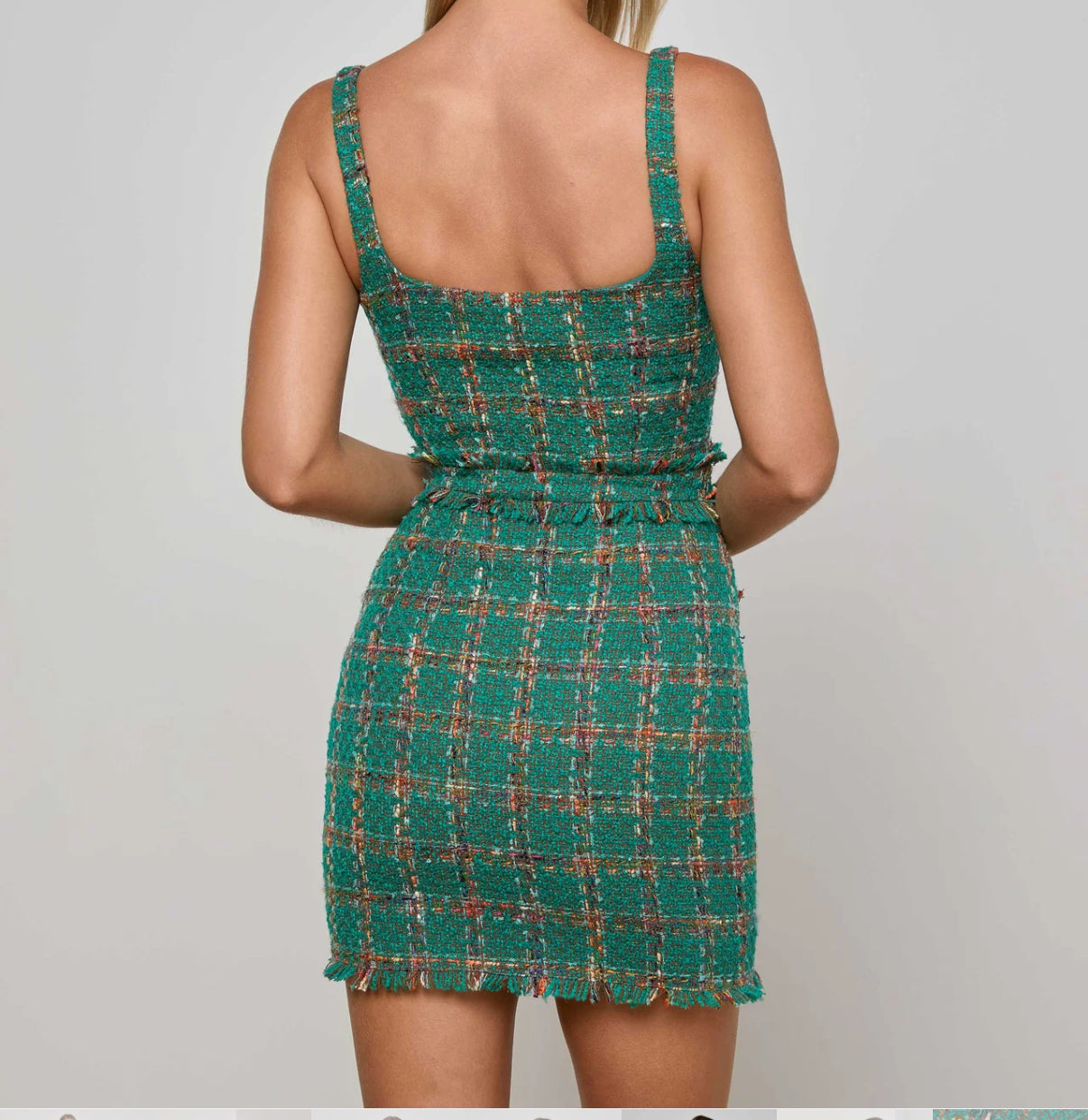 L’AGENCE valli square neck dress