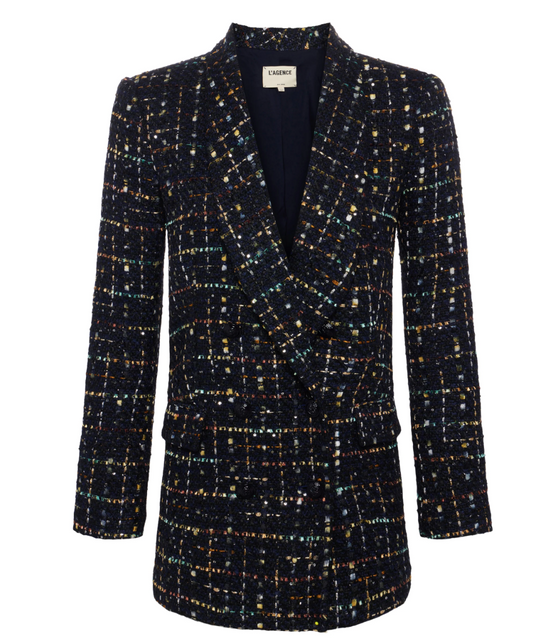 L'AGENCE jayda tweed blazer