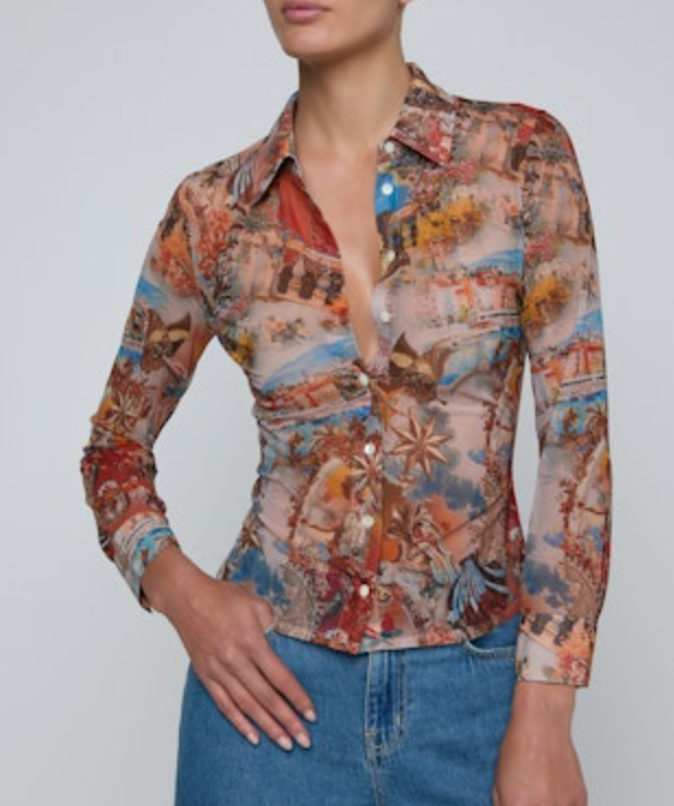 L'AGENCE indiana mesh top