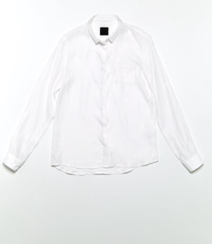 RtA celeste button down-skull blouse