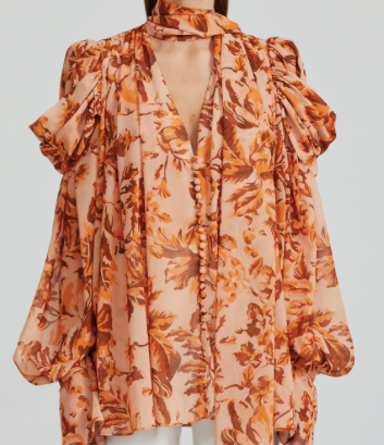 Acler floral swansea blouse